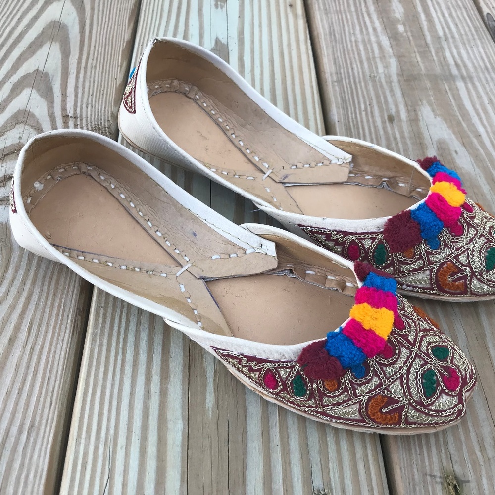 Khussa Shoe Traditional Sandal Jutti Handmade Embr - Picture 3 of 7